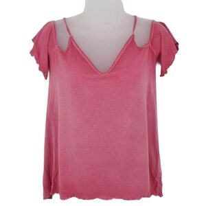 American Eagle Pink Soft and Sexy Cold Shoulder‎ Tank